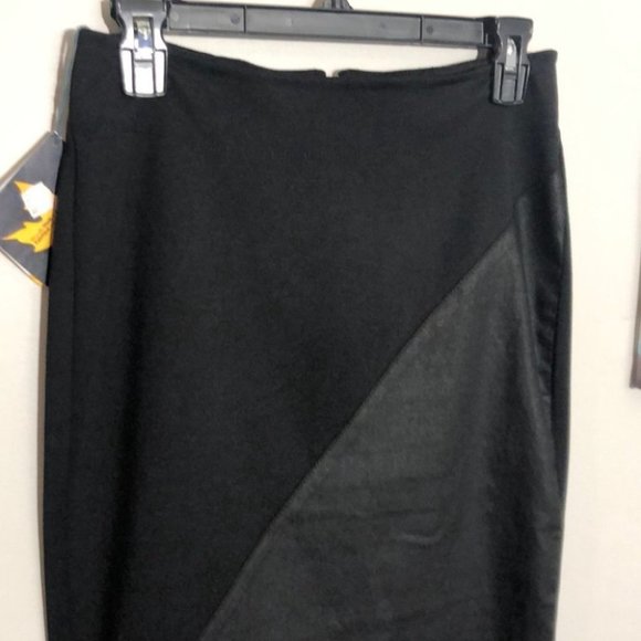 Yoga Jeans Black Two-Tone Pencil Skirt - Picture 3 of 10